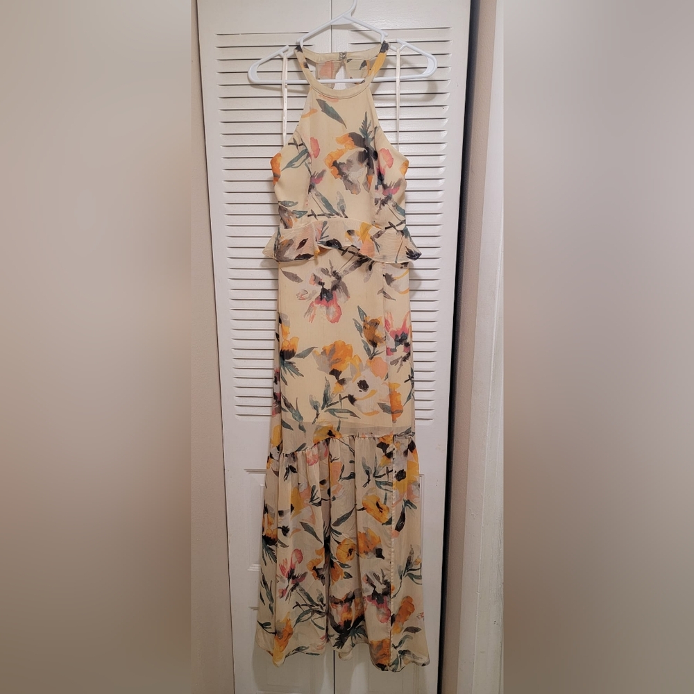 Floral Halter Maxi Dress